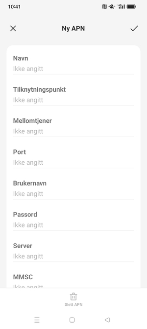 Skriv inn MMS-informasjon