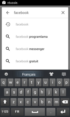 Saisissez le nom de l'appli et sélectionnez Entrée
