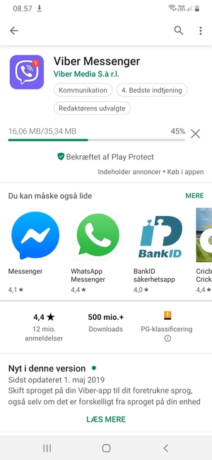 Afvent at installeringen er afsluttet