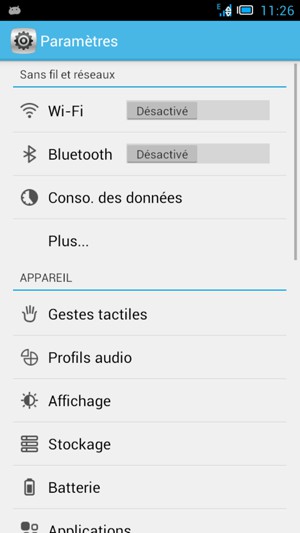 Sélectionnez Wi-Fi