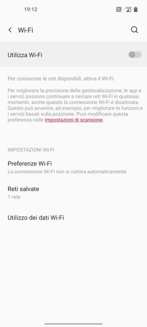 Attiva Utilizza Wi-Fi