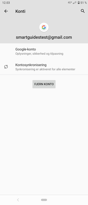 Vælg Kontosynkronisering