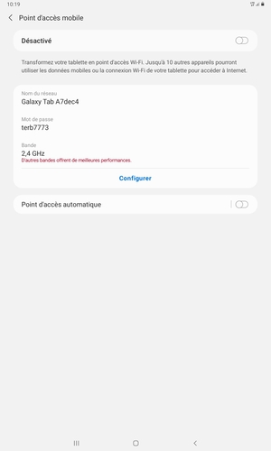 Sélectionnez Configurer