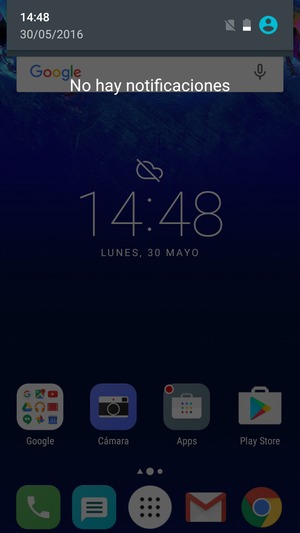 Deslice hacia abajo el menú superior de nuevo