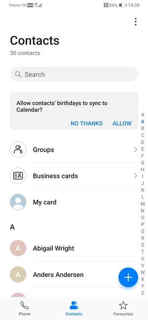 Select the Menu button