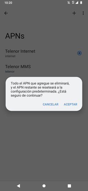 Seleccione ACEPTAR