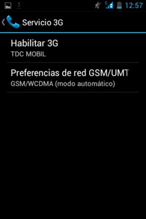 Seleccione Preferencias de red GSM/UMTS