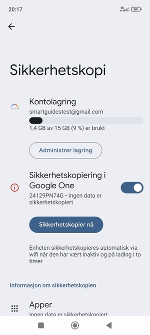 Velg Kontolagring