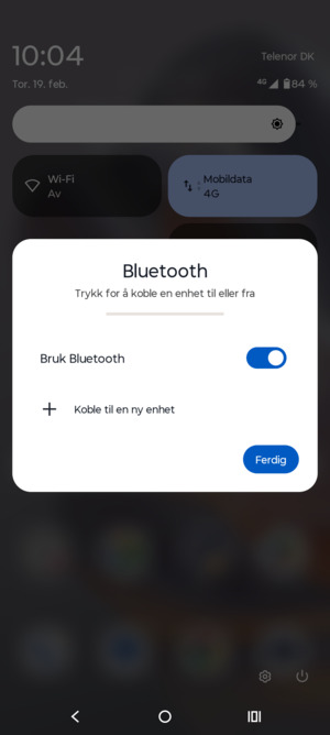 Slå av  Bruk Bluetooth