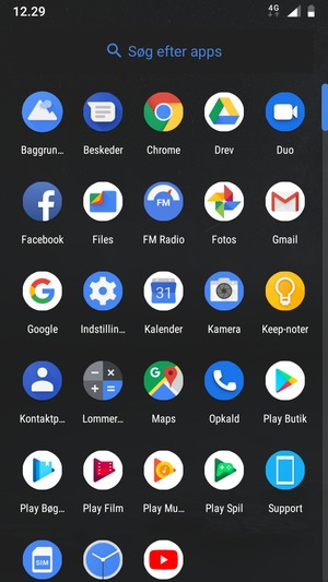 Vælg Indstillinger