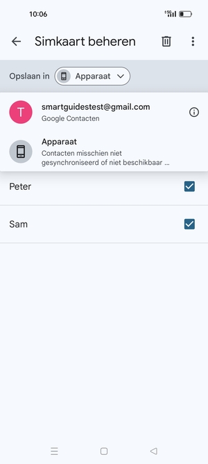 Selecteer uw Google-account