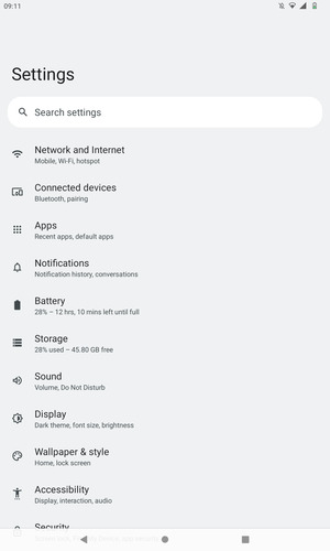 Select Network and Internet