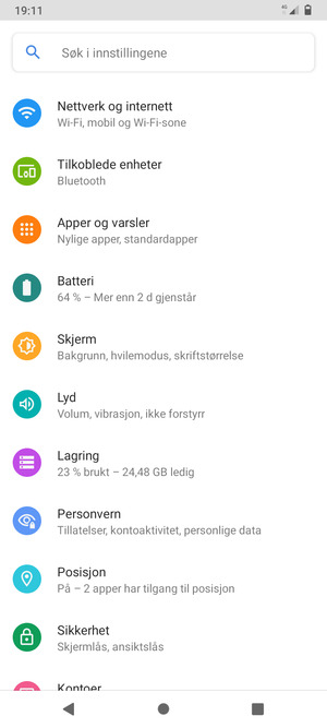 Velg Nettverk og internett