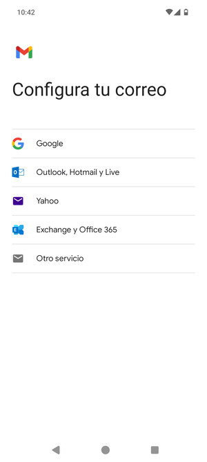 Seleccione Exchange y Office 365