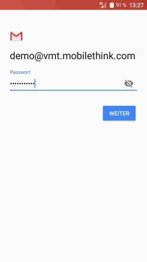Geben Sie Ihre Passwort ein und wählen Sie WEITER