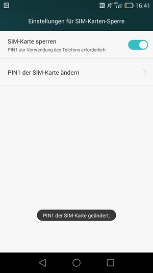 Ihre PIN der SIM-Karte wurde geändert