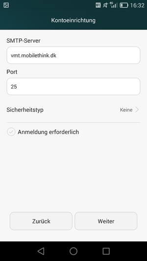Deaktivieren Sie das Kontrollkästchen Anmeldung erforderlich und wählen Sie Weiter