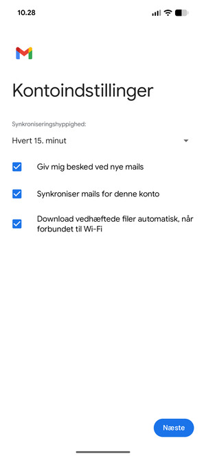 Vælg Næste