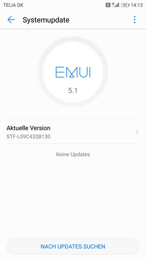 Falls Ihr Handy aktualisiert ist, wird Ihnen der folgende Bildschirm angezeigt
