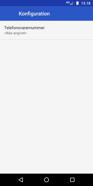 Vælg Telefonsvarernummer