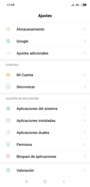 Desplácese y seleccione Sincronizar