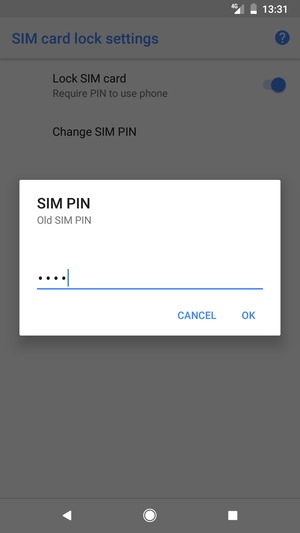 Enter your Old SIM PIN and select OK