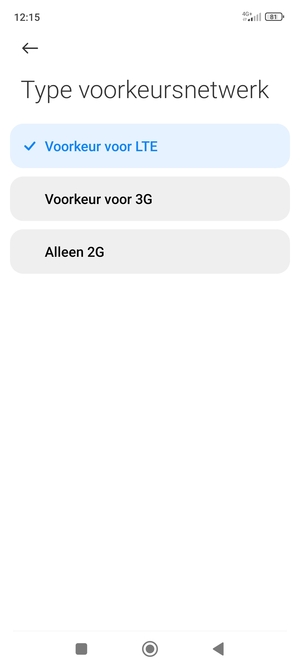 Selecteer uw voorkeursoptie