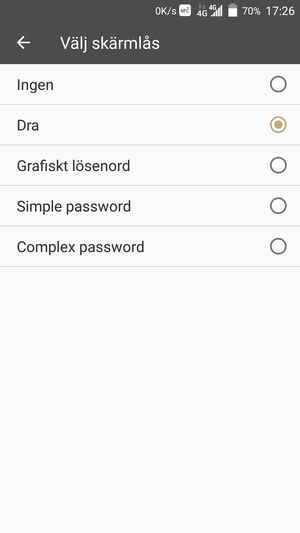 Välj Grafiskt lösenord