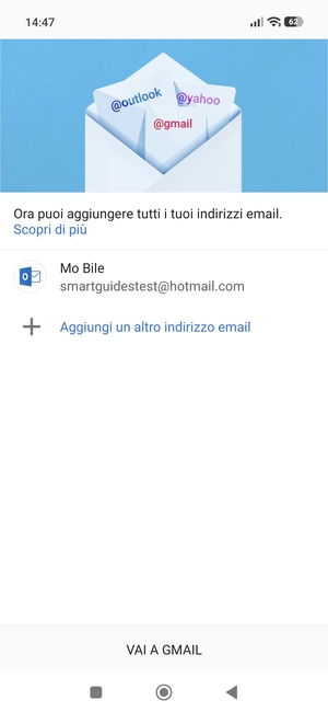 Seleziona VAI A GMAIL