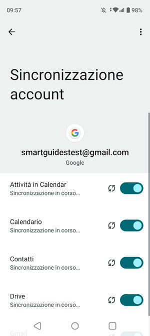 Le tue informazioni verranno sincronizzate