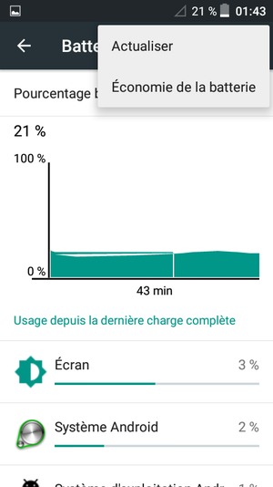 Sélectionnez Économie de la batterie