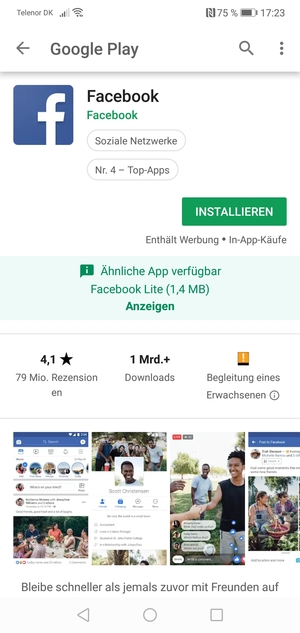 Wählen Sie INSTALLIEREN