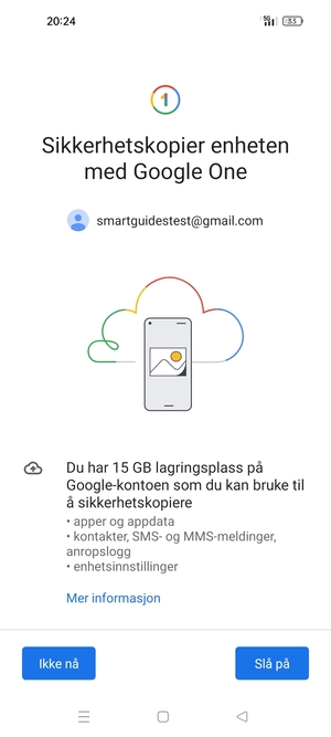 Velg Slå på