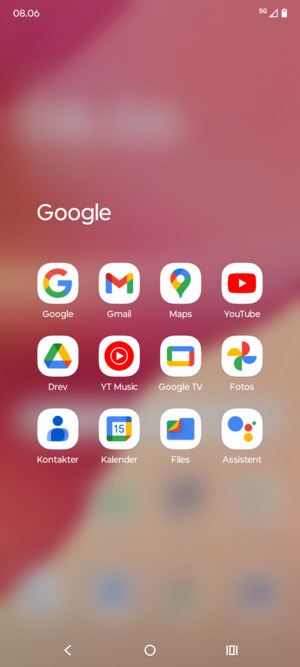 Vælg Gmail