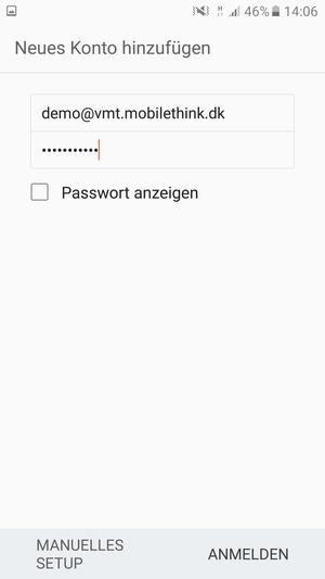 Geben Sie Ihre E-Mail-Adresse und Ihr Passwort ein. Wählen Sie ANMELDEN