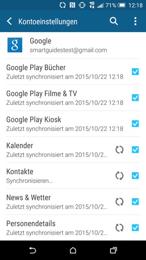 Ihre Daten werden synchronisiert