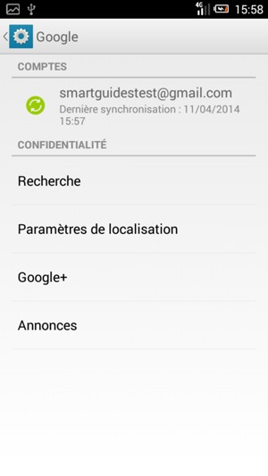 Sélectionnez votre compte