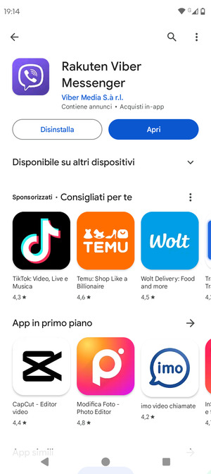 Seleziona Apri