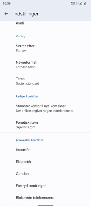 Scroll til og vælg Importér