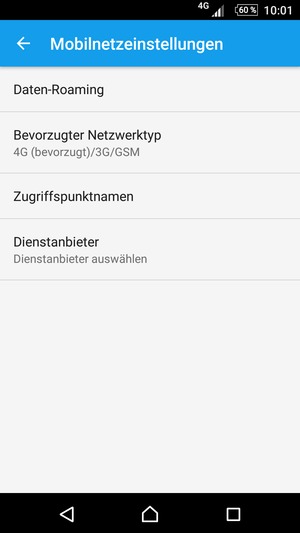 Wählen Sie Bevorzugter Netzwerktyp