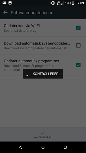 Afvent at søgningen er afsluttet