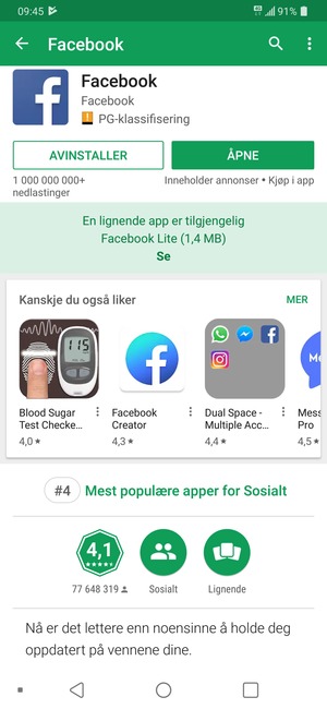 Velg ÅPNE