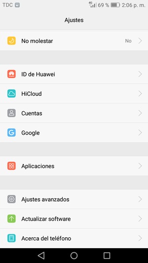Desplácese y seleccione Actualizar software