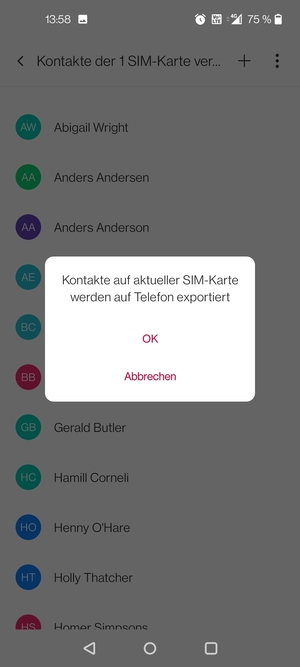 Wählen Sie OK