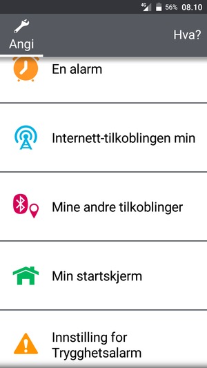 Velg Internett-tilkoblingen min