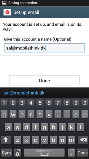 Give your account a name and select Done