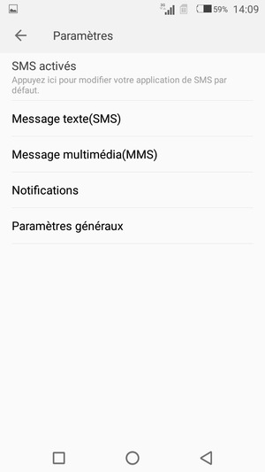 Sélectionnez Message texte(SMS)