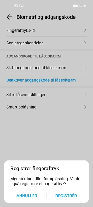 Vælg ANNULLER