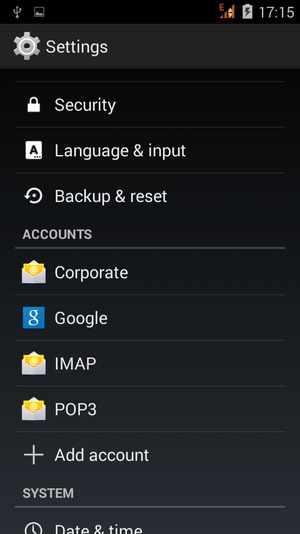 Scroll to and select Google