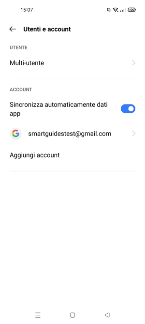 Seleziona il tuo account Google